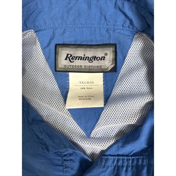Remington Shirt Mens XXL 2XL Blue Vented Back Roll Tab Outdoor - Picture 6 of 10